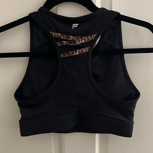 Fabletics Sports Bra Trinity High Impact Sports Bra Black Leopard - Picture 5 of 5